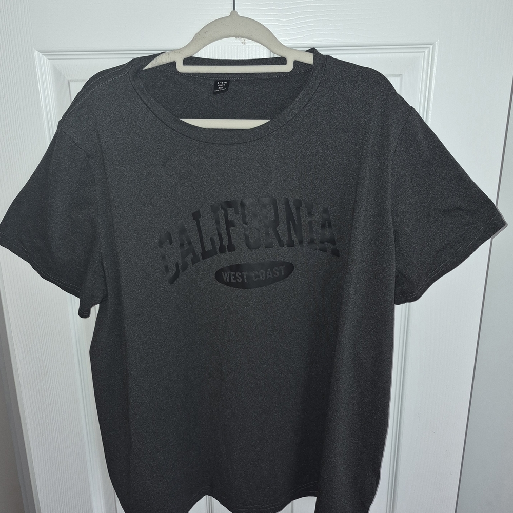 SHEIN Curve Dark Gray T-Shirt